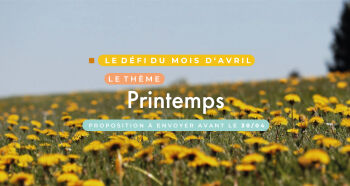 L'objectif du mois d'avril : voici le nouveau dfi photo !